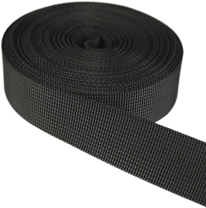 Webbing Band - Draagband Band - DIY Kleding Accessoires - Sterk Weefsel - 6M x 25mm - Zwart