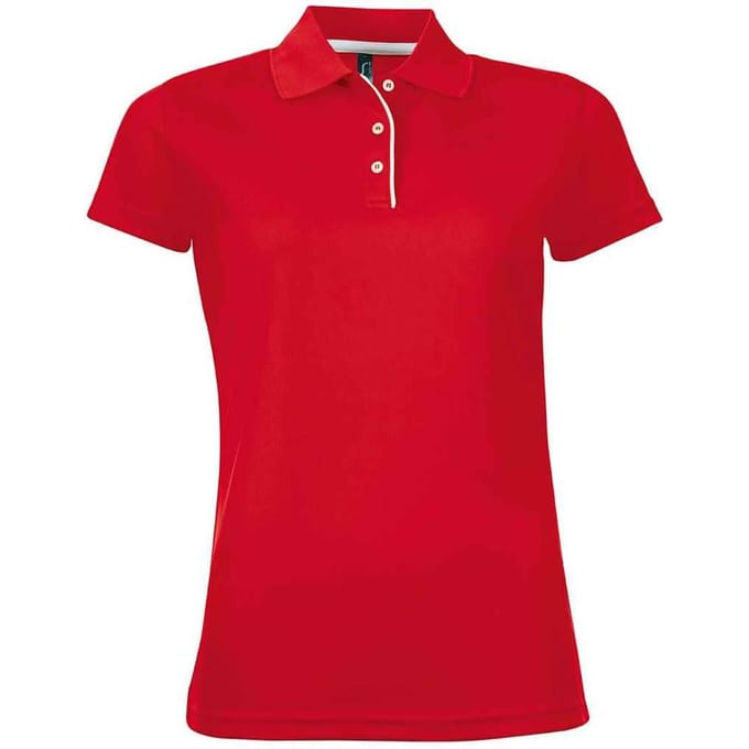 SOLS Performer sportpoloshirt voor dames/dames (Rood)