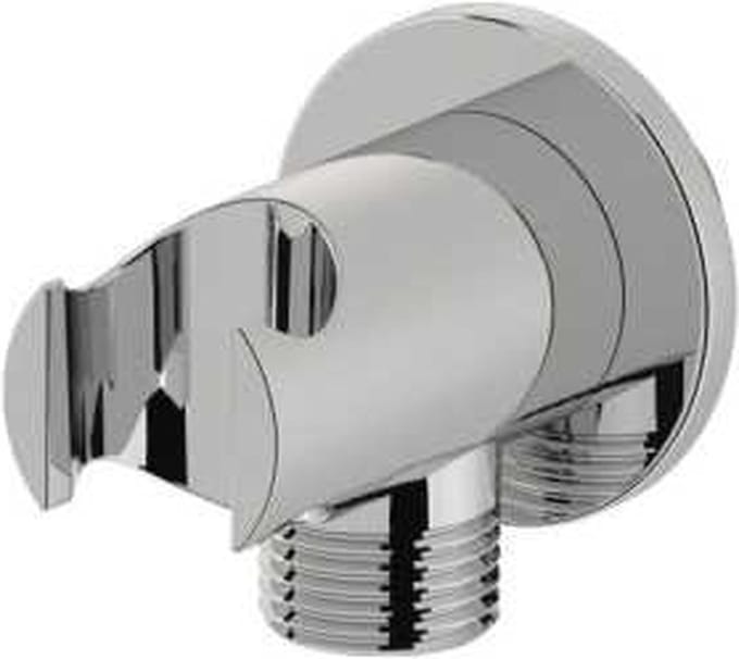 Bruynzeel Kuna wandhouder 1/2 inbouw rond, chroom