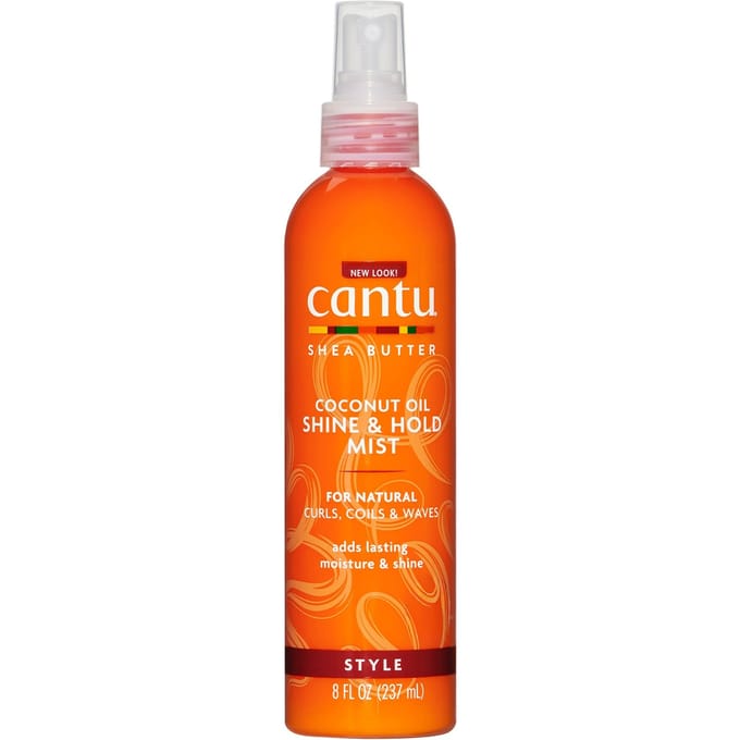 Cantu Sheaboter voor Natuurlijk Haar Kokosolie Glans en Fixatie Spray 237 ml