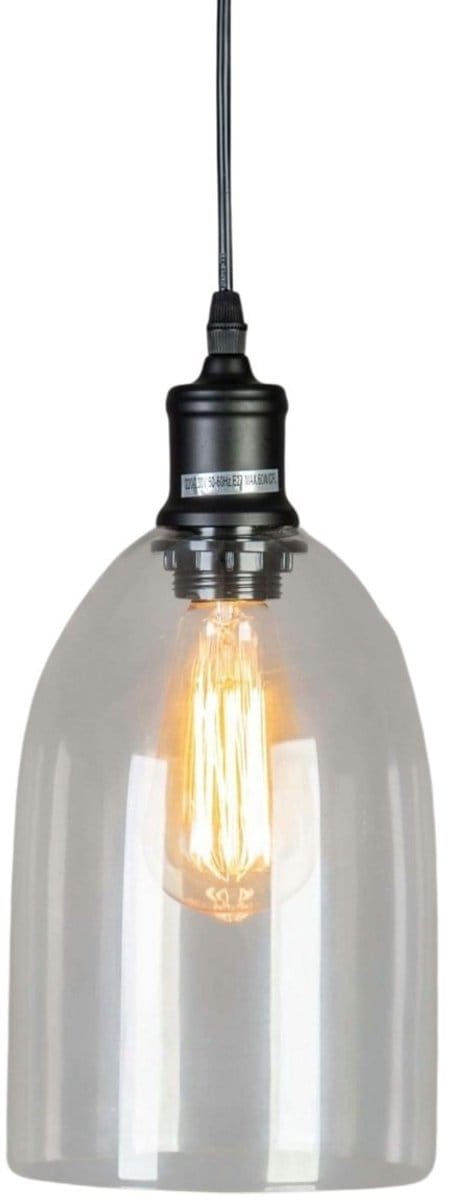 Kosilum - Gloria - Hanglamp - Doorzichtig - Metaal en glas