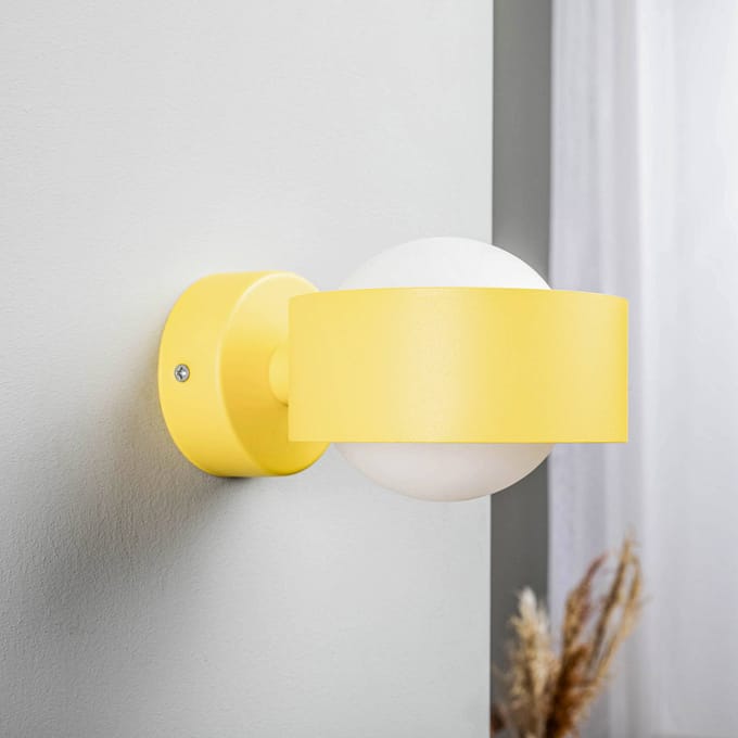 Argon Wandlamp Mado van staal, geel, 1-lamp