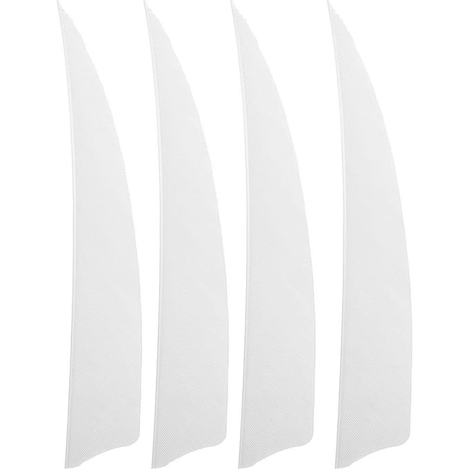 20 stuks Veer Fletching Hoge Snelheid Stabiele Vlucht Boogschieten Pijlen voor Buitenpijlen 4 Inch Wit wit