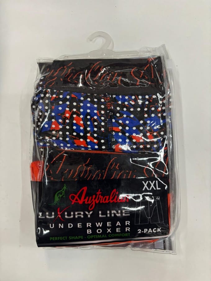 2 stuks Australian Boxershort- Oranje Zwart - M