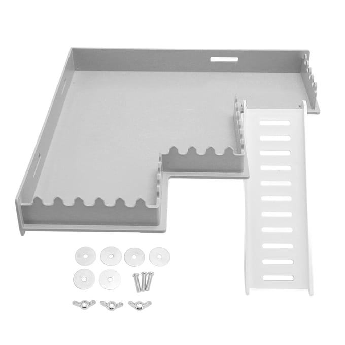 Plateforme pour cage à hamster, jouet d'exercice sûr, plateforme debout en plastique pour petits animaux avec échelle pour white