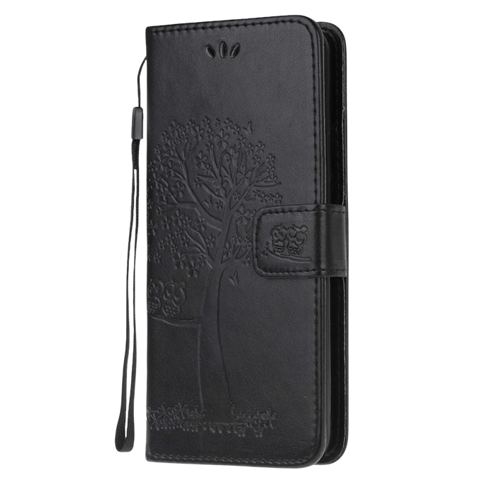 Comfycase Samsung Galaxy S20 Plus Bookcase Hoesje Uiltjes Zwart