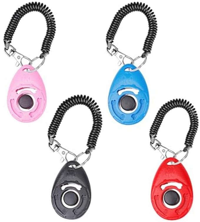 Clicker voor Honden en Katten - Trainingsfluitje met Riem - 4 Stuks - Huisdiertraining