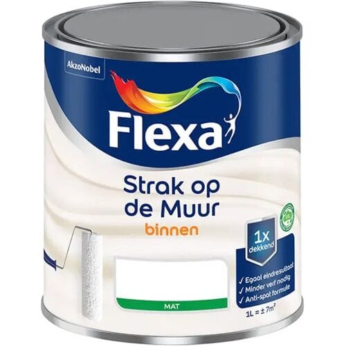 Flexa - Strak op de Muur Binnen Muurverf Mat - Midden Kokos - Mengverf - 1 L