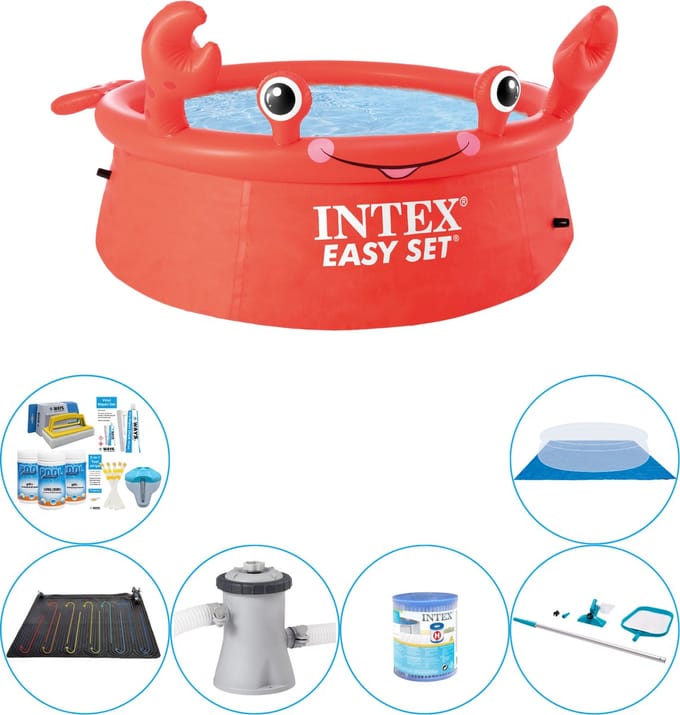 Easy Set Krab Editie Rond 183x51 cm -  Zwembad Pakket