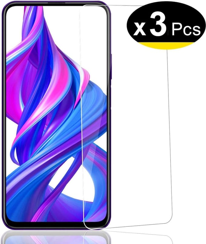 Screenprotector Glas - Tempered Glass Screen Protector Geschikt voor: Honor 9X / Honor 9X Pro / Huawei P Smart Z - 3x