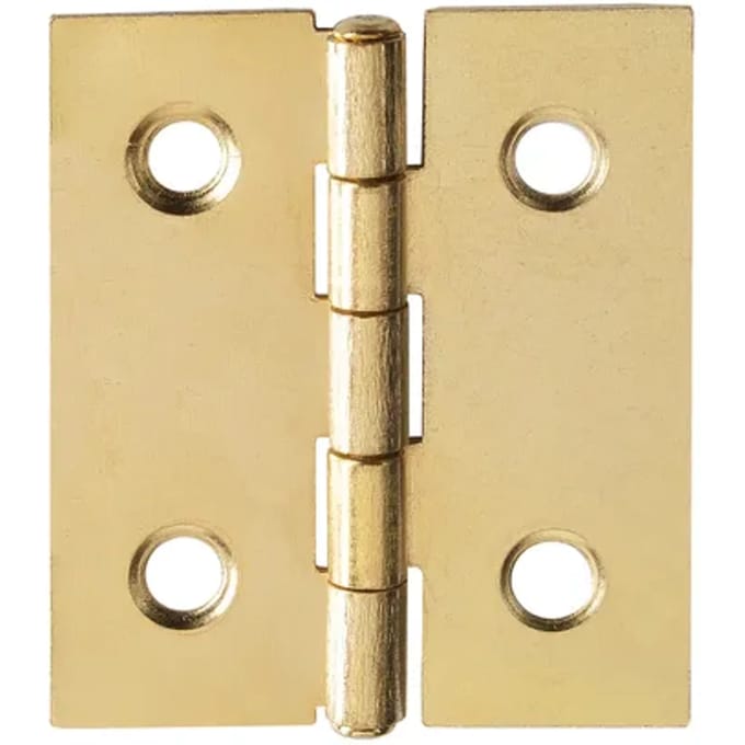 Scharnier - Messinggecoat Staal - 30x26 Mm - 4 Stuks