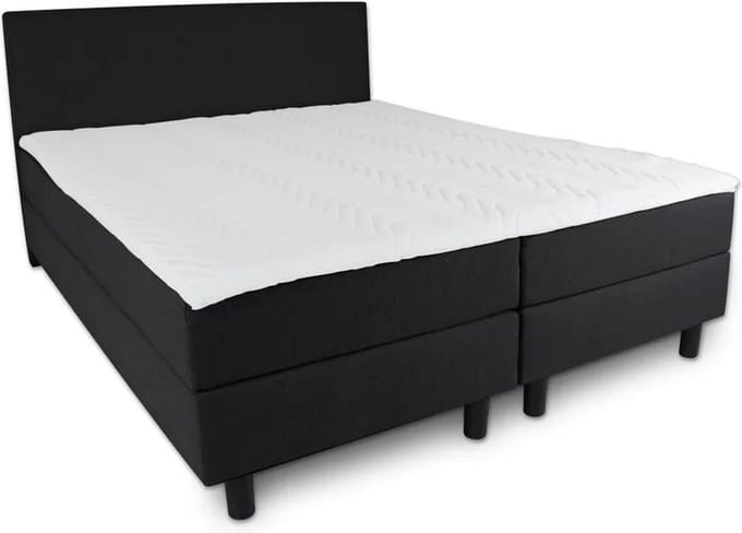 Boxspring Serenity - 140x200 Compleet - Zwart Glad - AVV Matrassen
