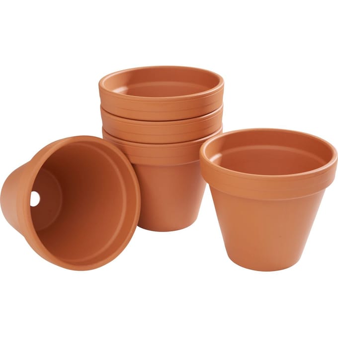 Terracotta potten - Binnen-Ø 14 cm, 5 stuks