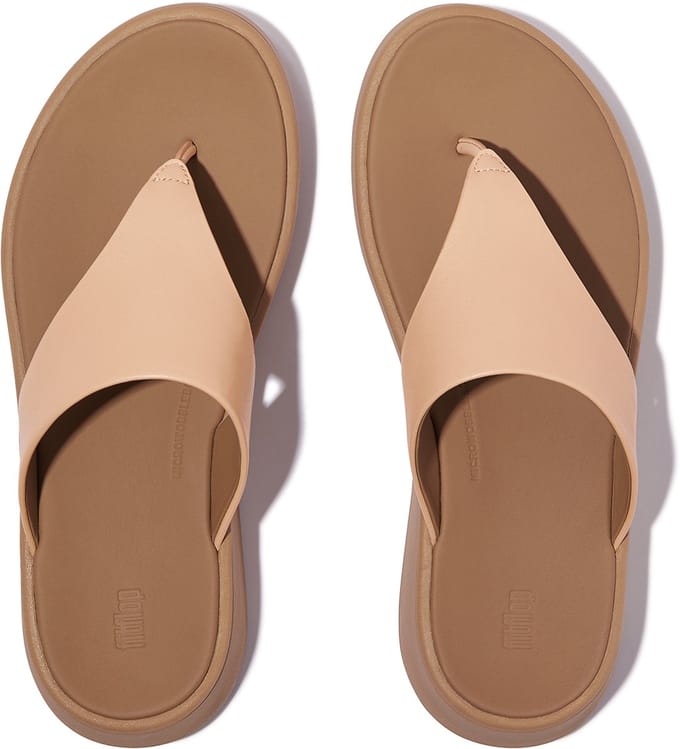 FitFlop Dames teenslippers F-Mode leren platte teenslippers met teenband FW4