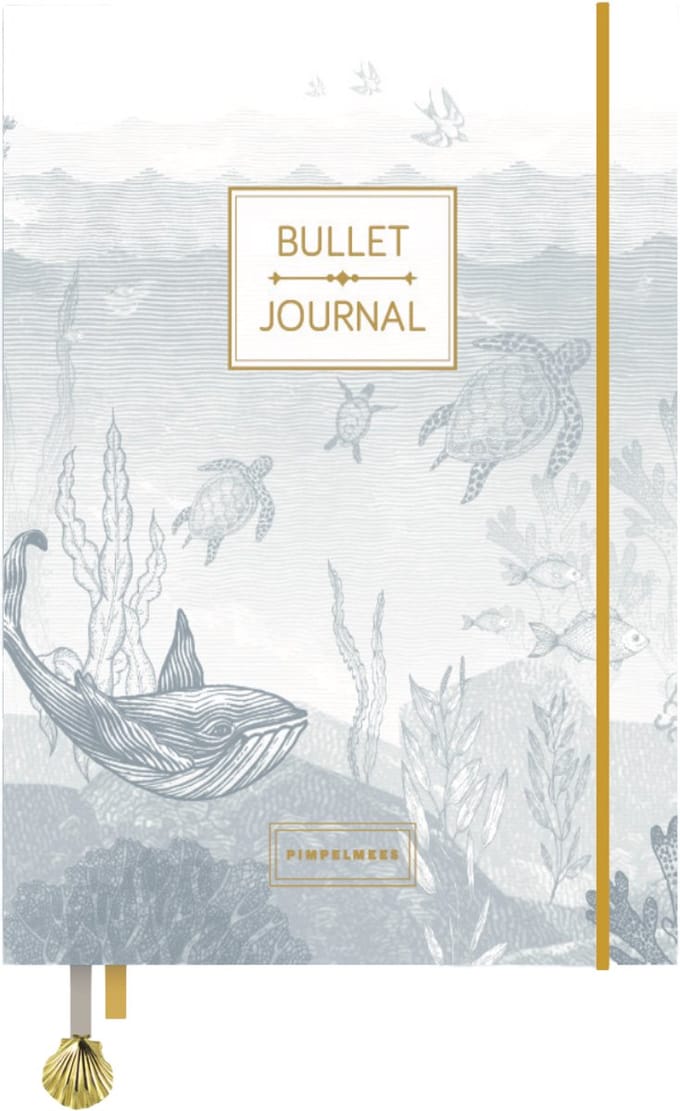 Pimpelmees bullet journal PRO Luxe Edition Mono Breezy blue (printed on fine linen)