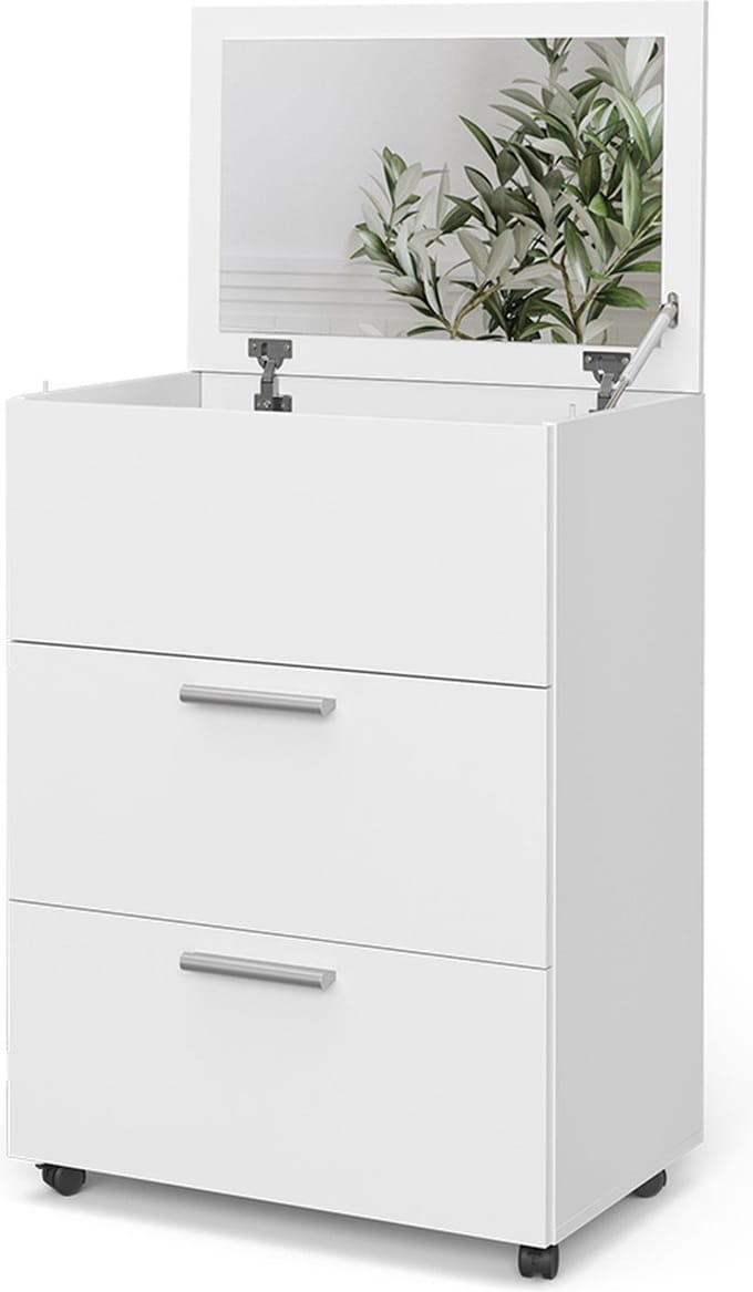 Vicco Hanna Kaptafel – 65.8 cm met 2 laden Wit