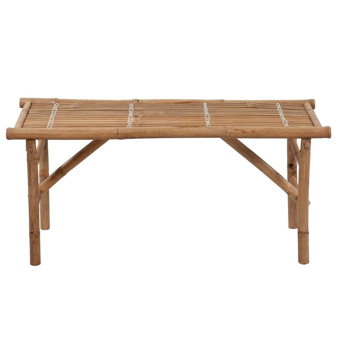 vidaXL - Tuinbank - inklapbaar - met - kussen - 118 - cm - bamboe
