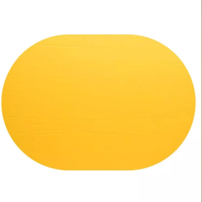 Daff Leatherixx Dumbo Placemat - Leer - Ovaal - 34 x 42 cm - Sun