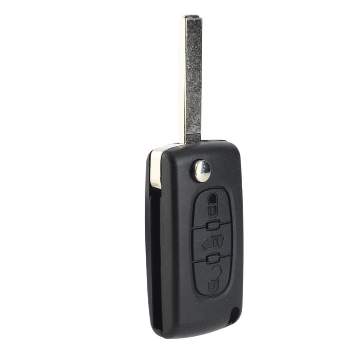 Étui de protection coque pour télécommande de voiture à 3 boutons compatible avec Partner gray
