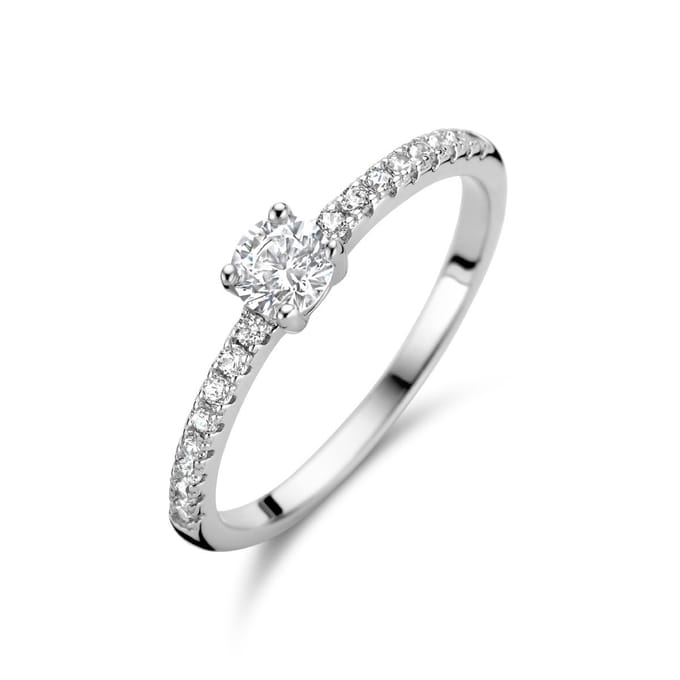 Gerhodineerd Zilver Ring Met Zirkonia 1336121