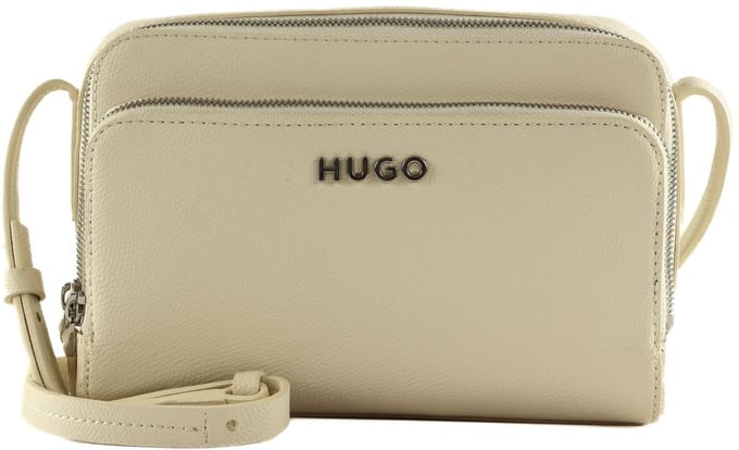 HUGO Schoudertas Chris Double Crossbody Bag Cream White Crème