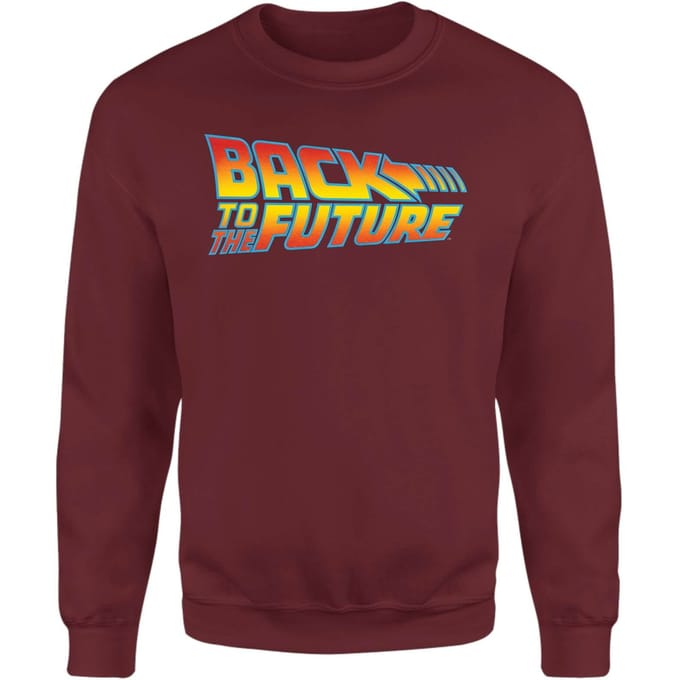 Back To The Future Classic Logo Sweatshirt - Burgundy - S