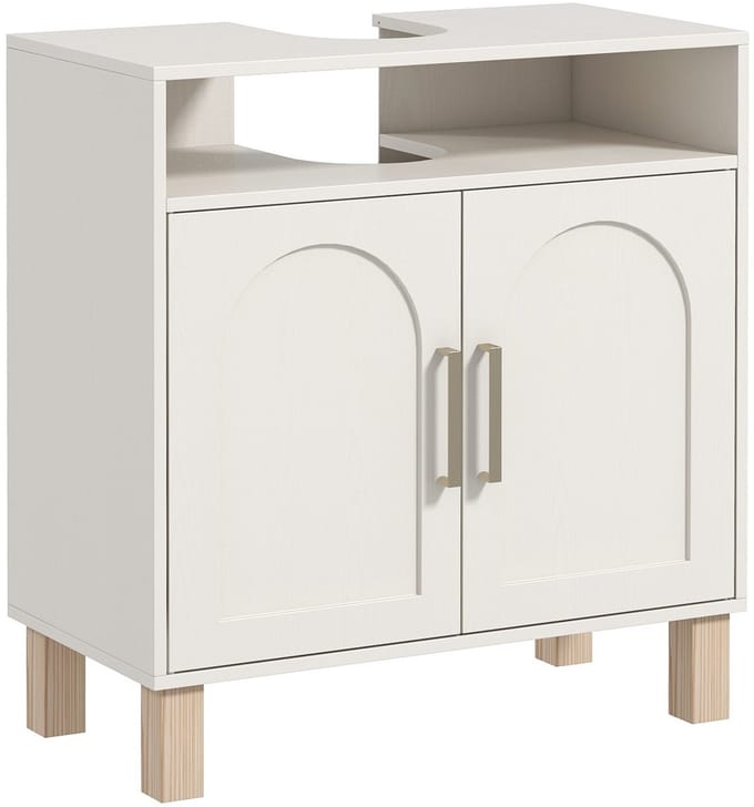 HOMCOM-Badkamermeubel-60x30x63cm-Spaanplaat-Wit