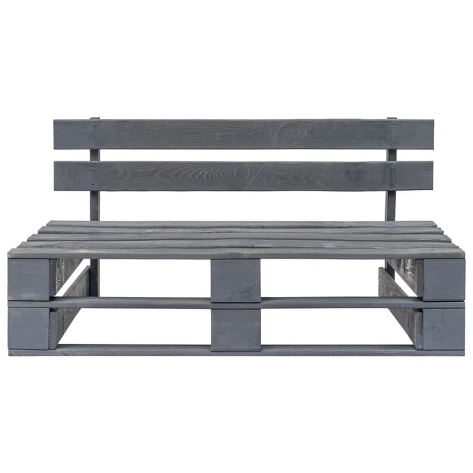 vidaXL - Tuinmiddenbank - pallet - geïmpregneerd - grenenhout - grijs