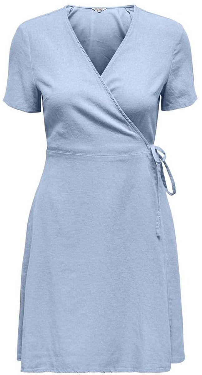 Only Addiction-caro Korte Mouwen Korte Jurk Blauw M Vrouw