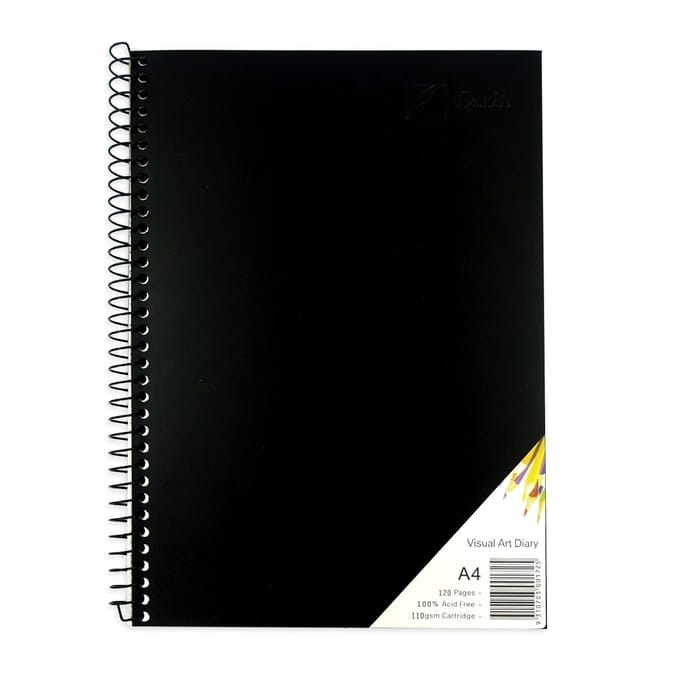 Visueel Tekendagboek A4 Zwart 120 Pagina's 110 g/m² - Schetsboek voor Studenten