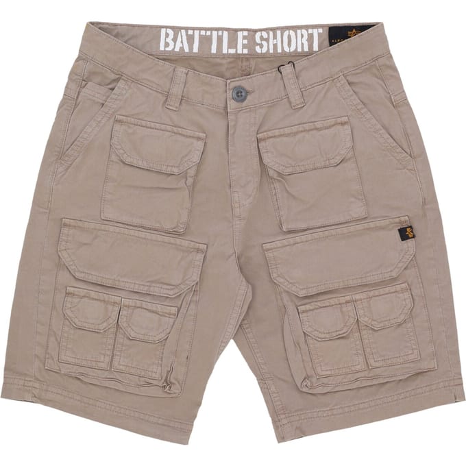 Battle Short Heren Korte Broek Vintage Zand