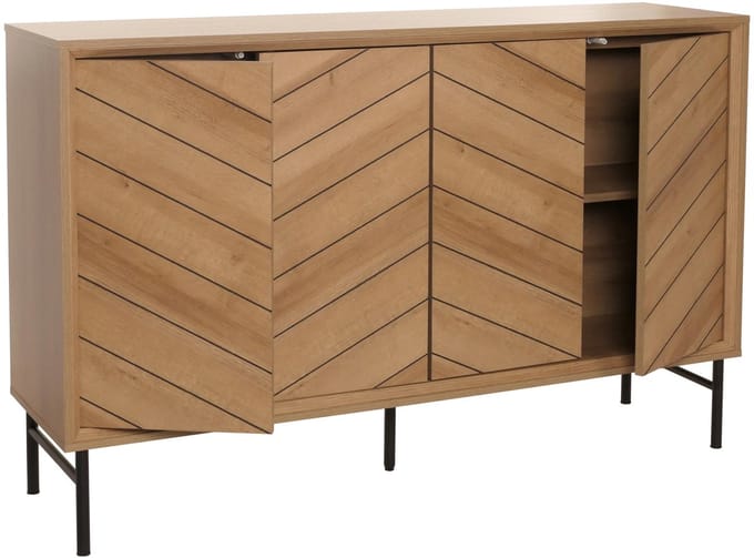 Dressoir MCW-M50, ladekast highboard dressoir, 94x151x40cm ~ naturel