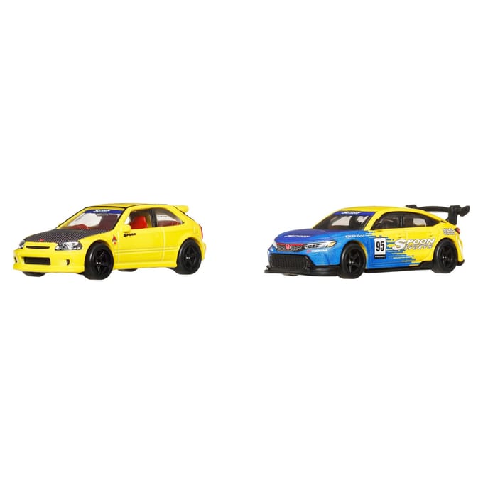 Hot Wheels Premium 2-Pack 2025 Mix 2 99 Honda Civic Type R (EK9) & 24 Honda Civic Type-R