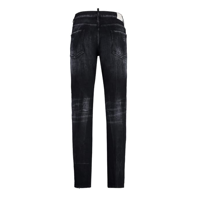 Dsquared2 Zwarte Jeans Met Warp Wash-effect, Coole Gast