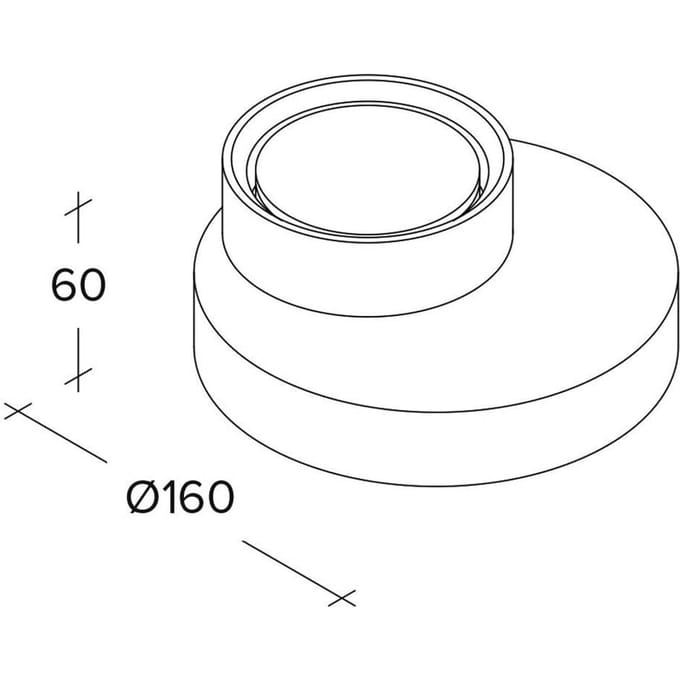 TECNICO by Sforzin Demetra plafondlamp, Ø 16 cm, wit, gips, GX53
