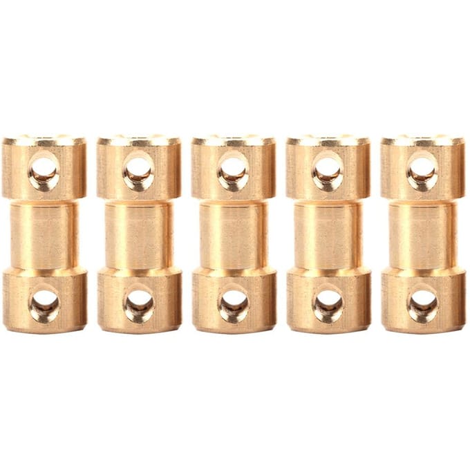 5 stuks Motor Koperen As Koppeling Koppeling Connector Huls Overbrengingsgewricht Adapter beige