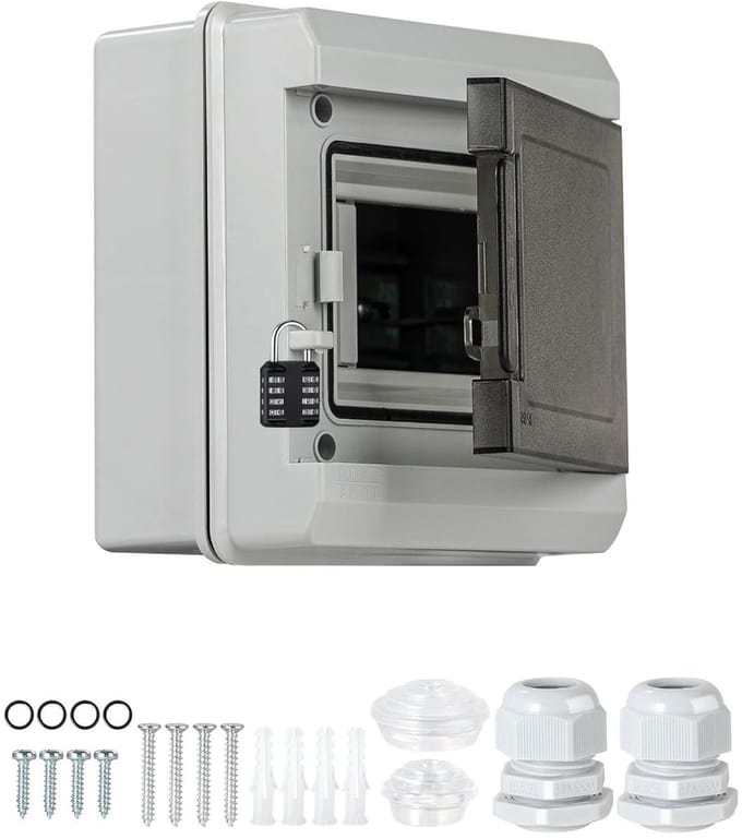 Verdeelkast opbouw buiten waterdicht IP65, 1 rij, 5 modules.