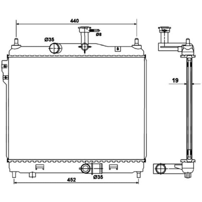 Radiator, motorkoeling NRF 53169