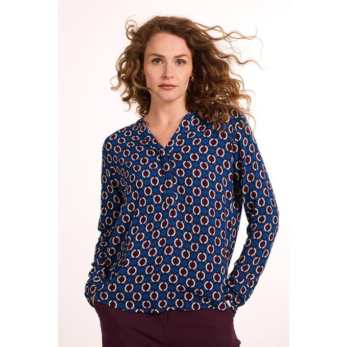 Blouse Lola Blue Haze print