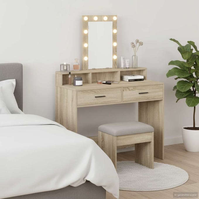 vidaXL - Kaptafel - Bruin - 100 - x - 41 - x - 140 - cm - Bewerkt - hout