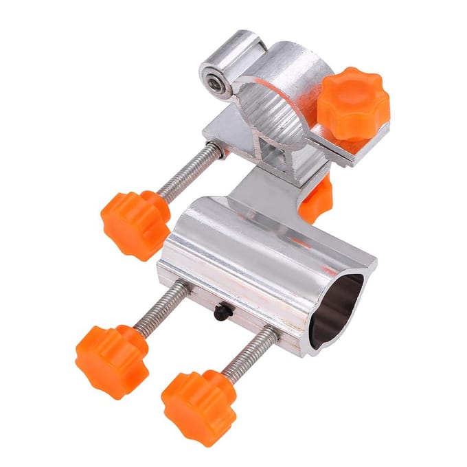 Duurzame aluminiumlegering hengelstokhouder stoelklembeugel visgerei accessoire(Oranje) gray