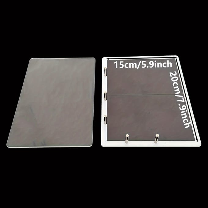 Stempel Positionering Transparant Acryl Stempelplatform 7.87*5.9in voor DIY Scrapbook Knutselen Journaling wit