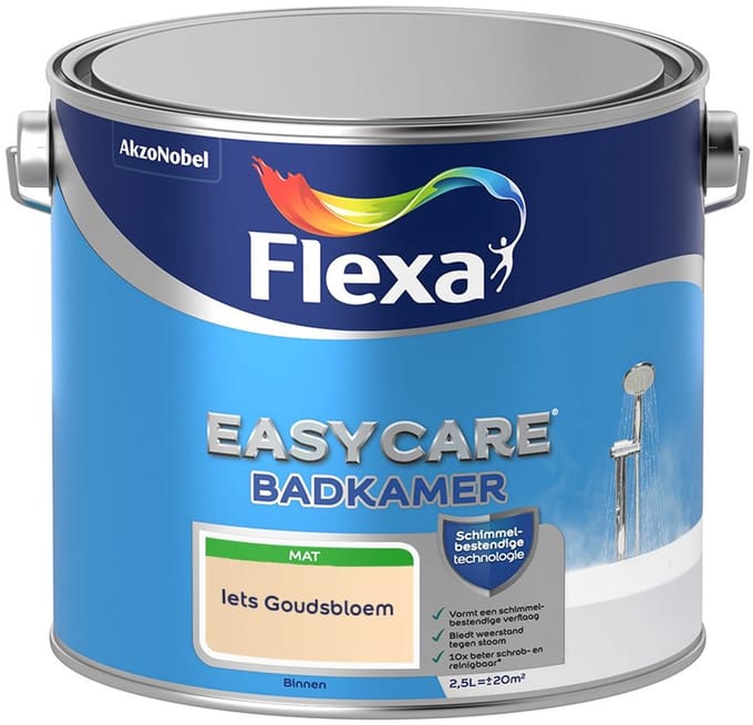 Flexa - Easycare Badkamer - Iets Goudsbloem - Mengverf - 2,5 L