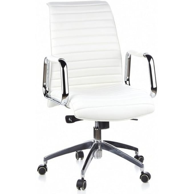 hjh office Aspera 10 - Bureaustoel - Nappaleder - Ivoor wit