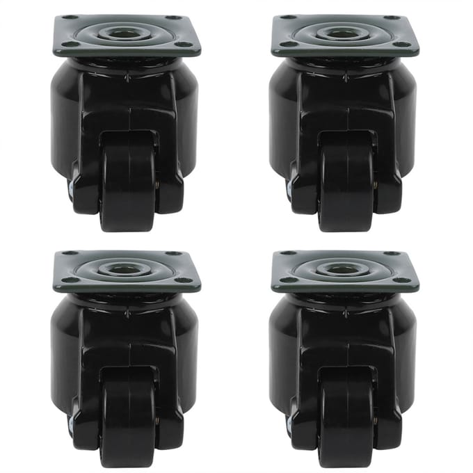 4 stuks Nivelering Zwenkwiel GD‑40F Heavy Duty Industrieel Rolwiel Nivelering Zwenkwielen Zwart