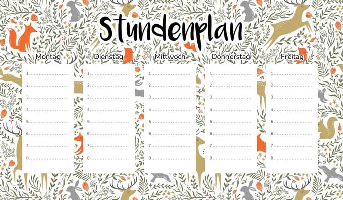 Wallvy - Magnetische Les Planning - 45x26 cm - Personaliseerbaar