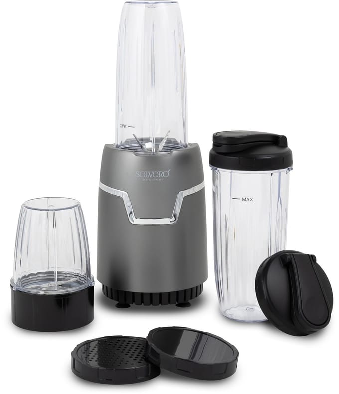 Solvoro blender Zilver 800watt - smoothie maker - ijscrusher- rvs
