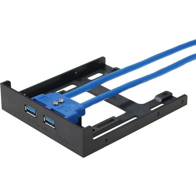 Hoge kwaliteit 2-poorts USB 3.0 voorpaneel, geschikt voor 2,5 inch open ruimte