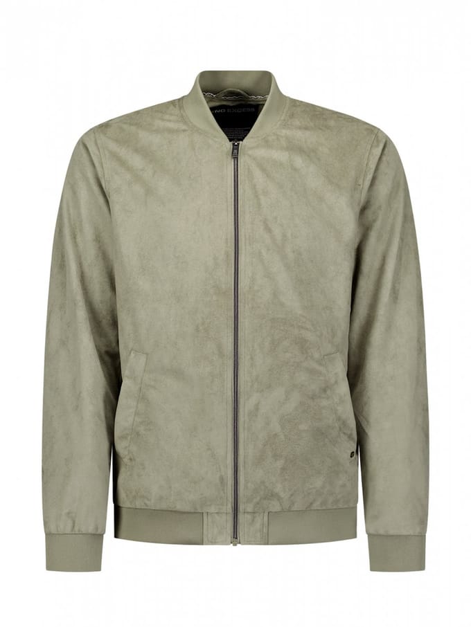 No Excess Jacket short fake suede light moss