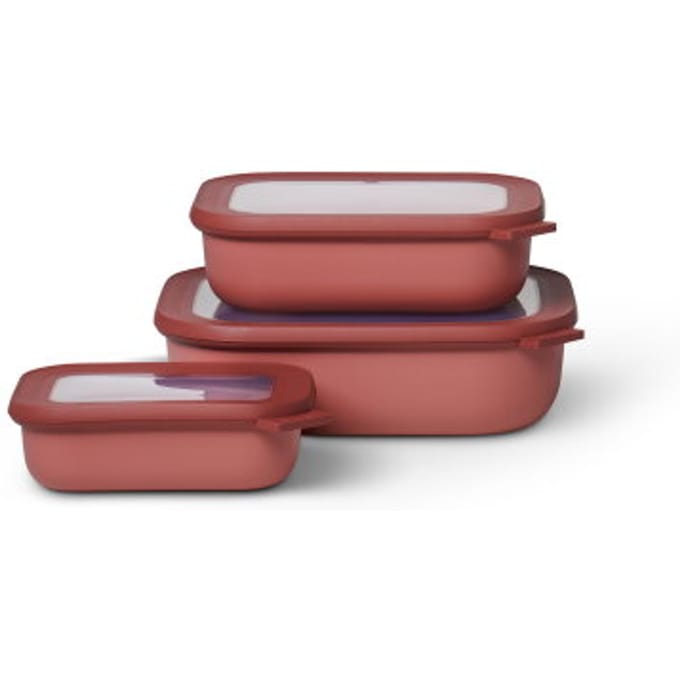 Mepal - Multikom Cirqula vershouddoos set - 500 + 1000 + 2000 ml - Rechthoekig - Vivid mauve